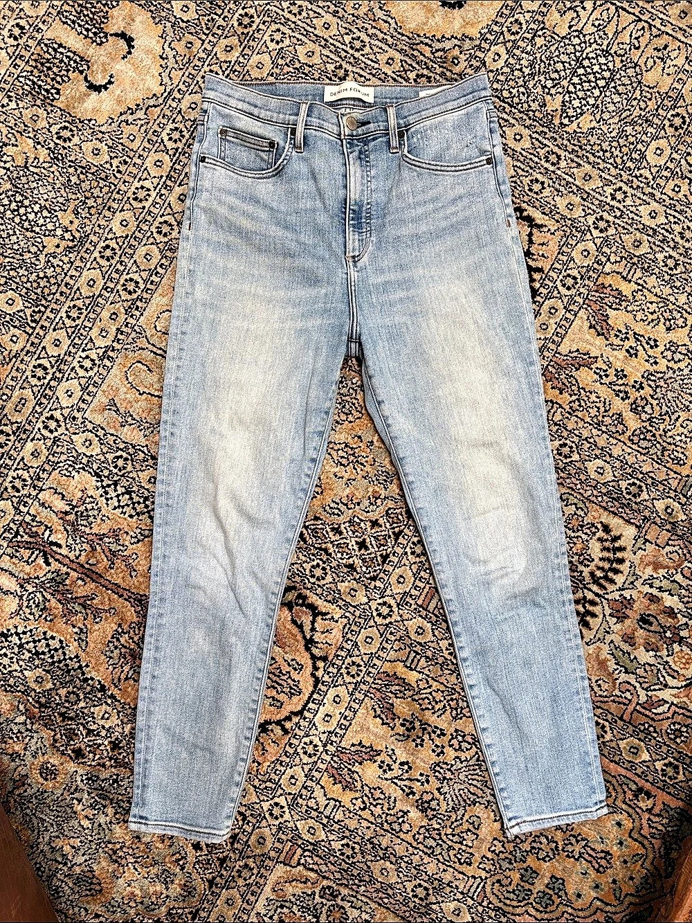 Denim Forum The Lola High Rise Skinny Jean Skinny Jeans in Blue Waist 30